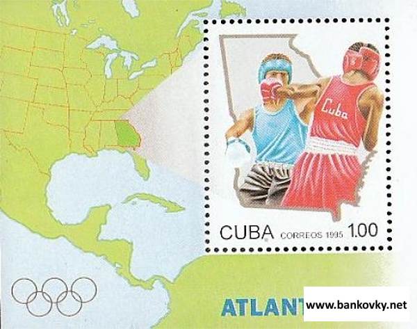 Známky Kuba 1995 Olympijsky box razítkovaný hárček