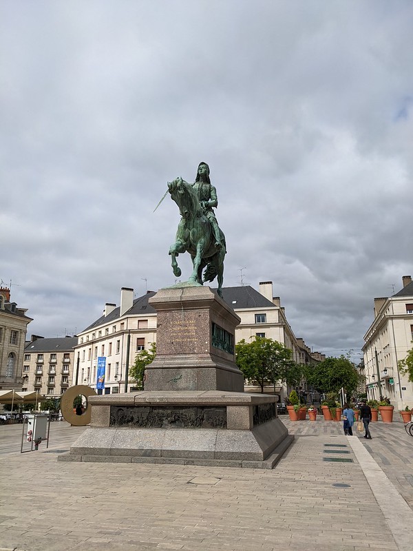 Statue of Joan of Arc on a horse