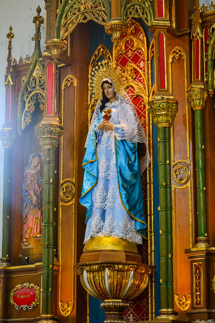 Retablo lateral of The Immaculate Heart of Mary at the San Martin de Tours Parish Church in Bocaue, Bulacan