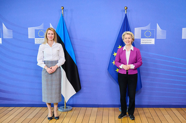 Visite de Kaja Kallas, Première ministre estonienne, à la Commission européenne