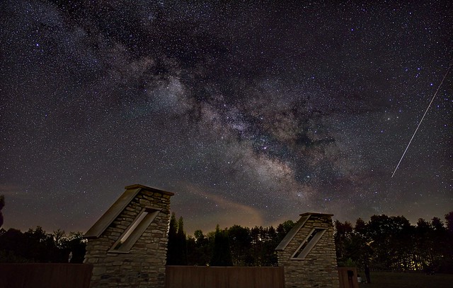 Meteor and Milky Way, John Glenn Astronomy Park