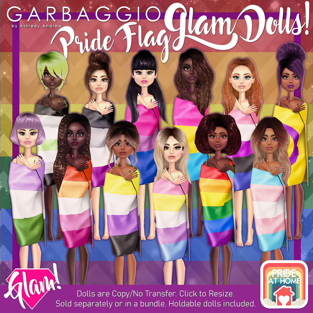 Pride Flag Glam Dolls x Pride at Home