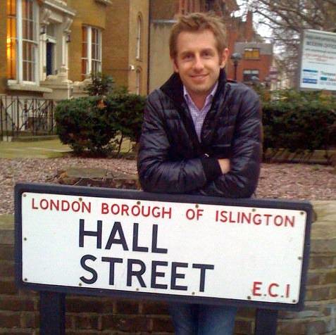 Justin Hall Street Sign London Hall Street cropped