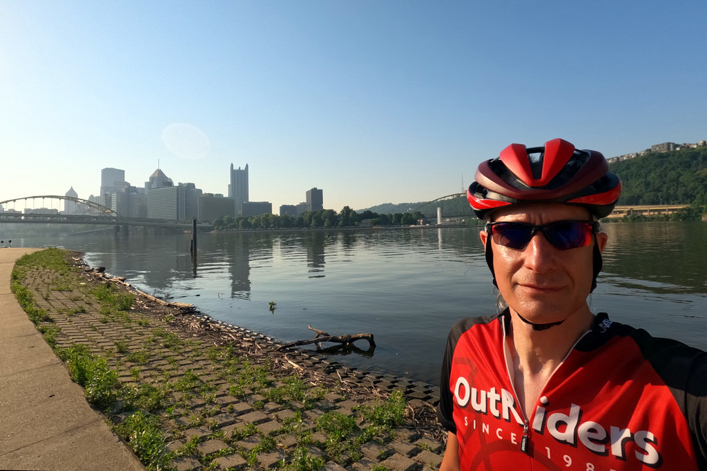 Ornoth and the Ohio River with Pittsburgh's skyline