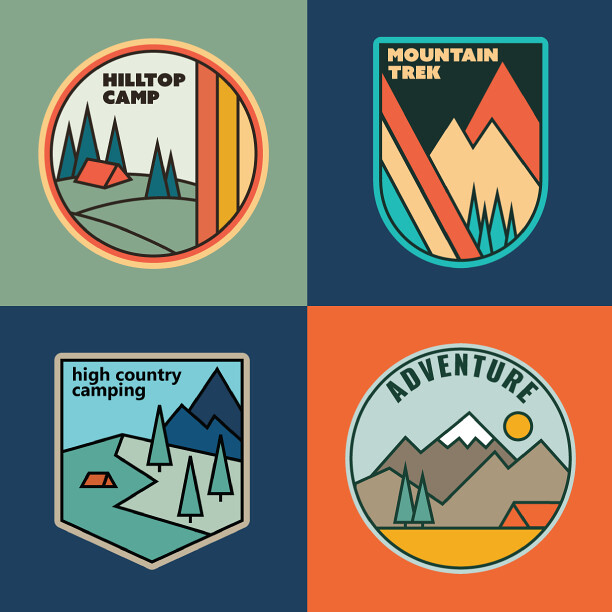 Four-Outdoor-Vector-Badges