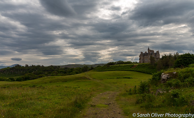 Stormy sky over Glengorm Castle