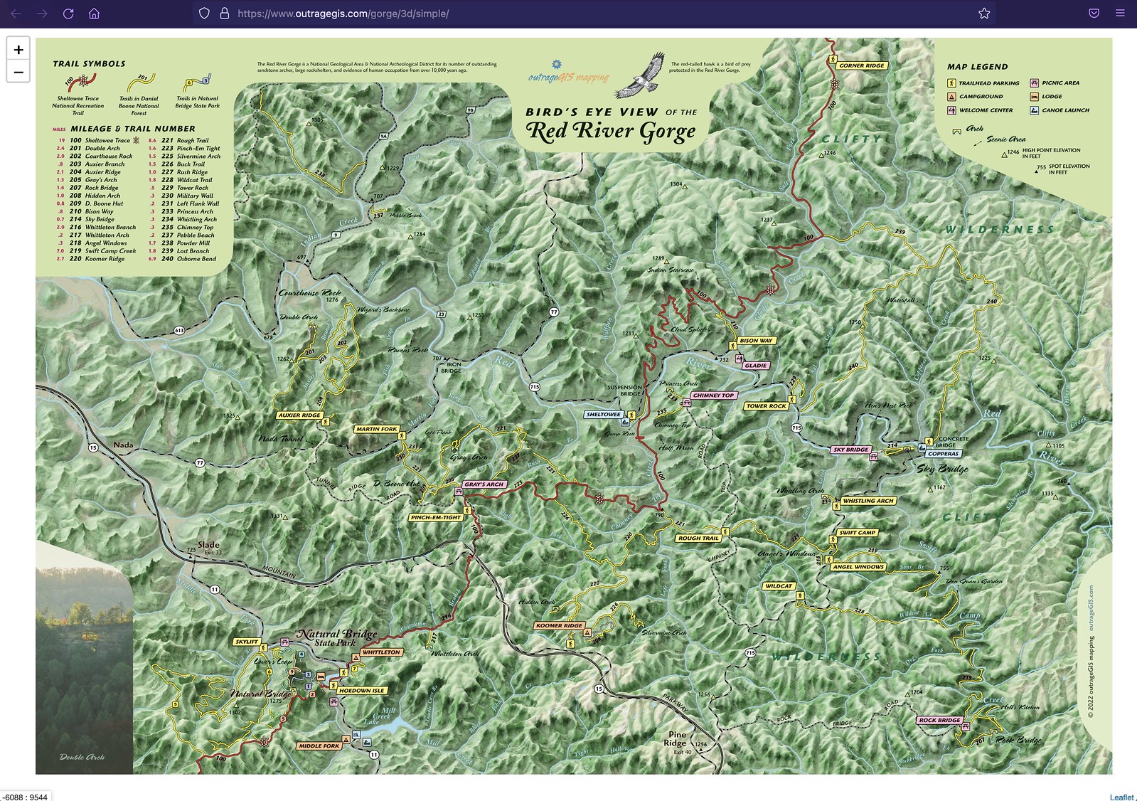 New map in our printed series for the Red River Gorge