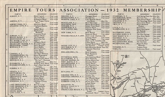 1932 Empire Tours Map and Brochure