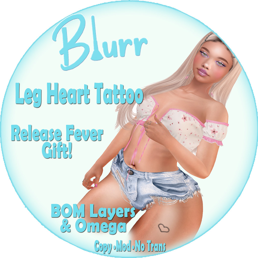 Blurr Leg Heart Tattoo