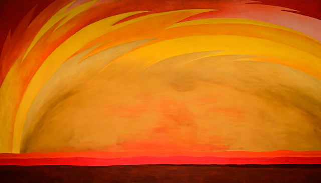 Georgia O'Keeffe - From the Plains I, 1953 at McNay Art Museum San Antonio TX