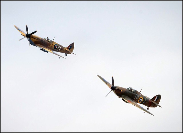 Two Wartime Fighter Planes ,
