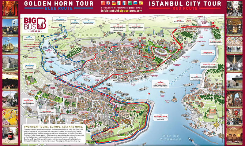 Рисованная карта Стамбула