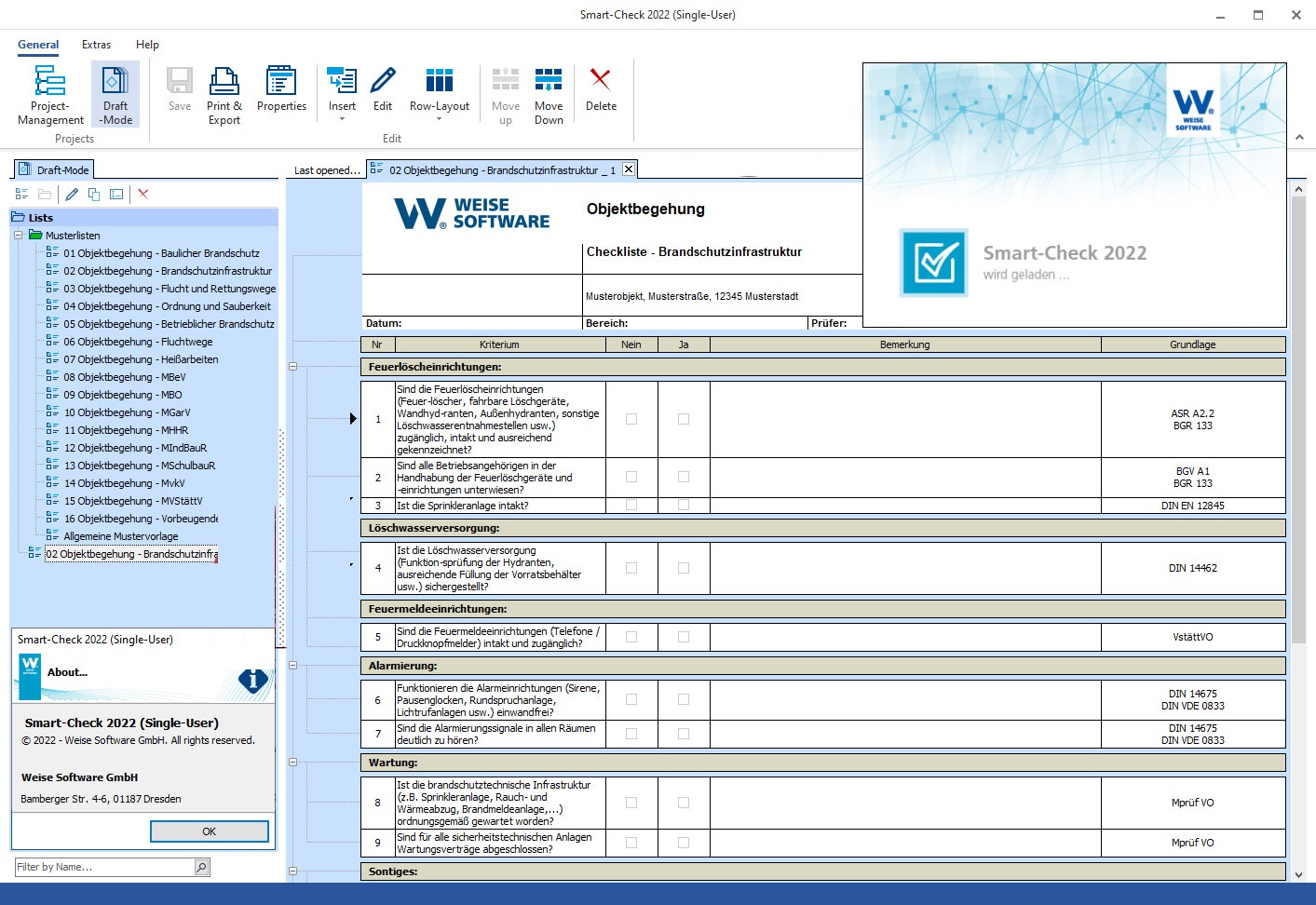 Working with Weise Smart-Check 2022 2022.4.0.0