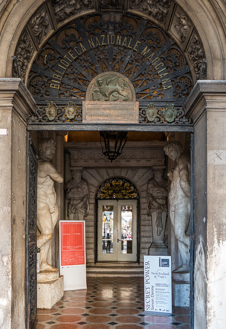 The entrance to the Biblioteca Nazionale Marciana where New Zealand has an exhbit.