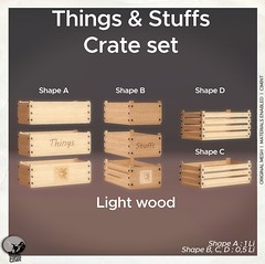 Things & Stuffs Crate Set Light Wood