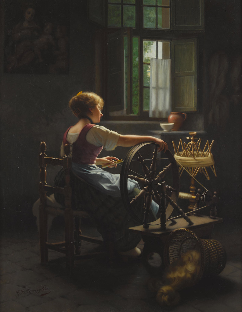 Giovanni Battista Torriglia «A maiden at work»