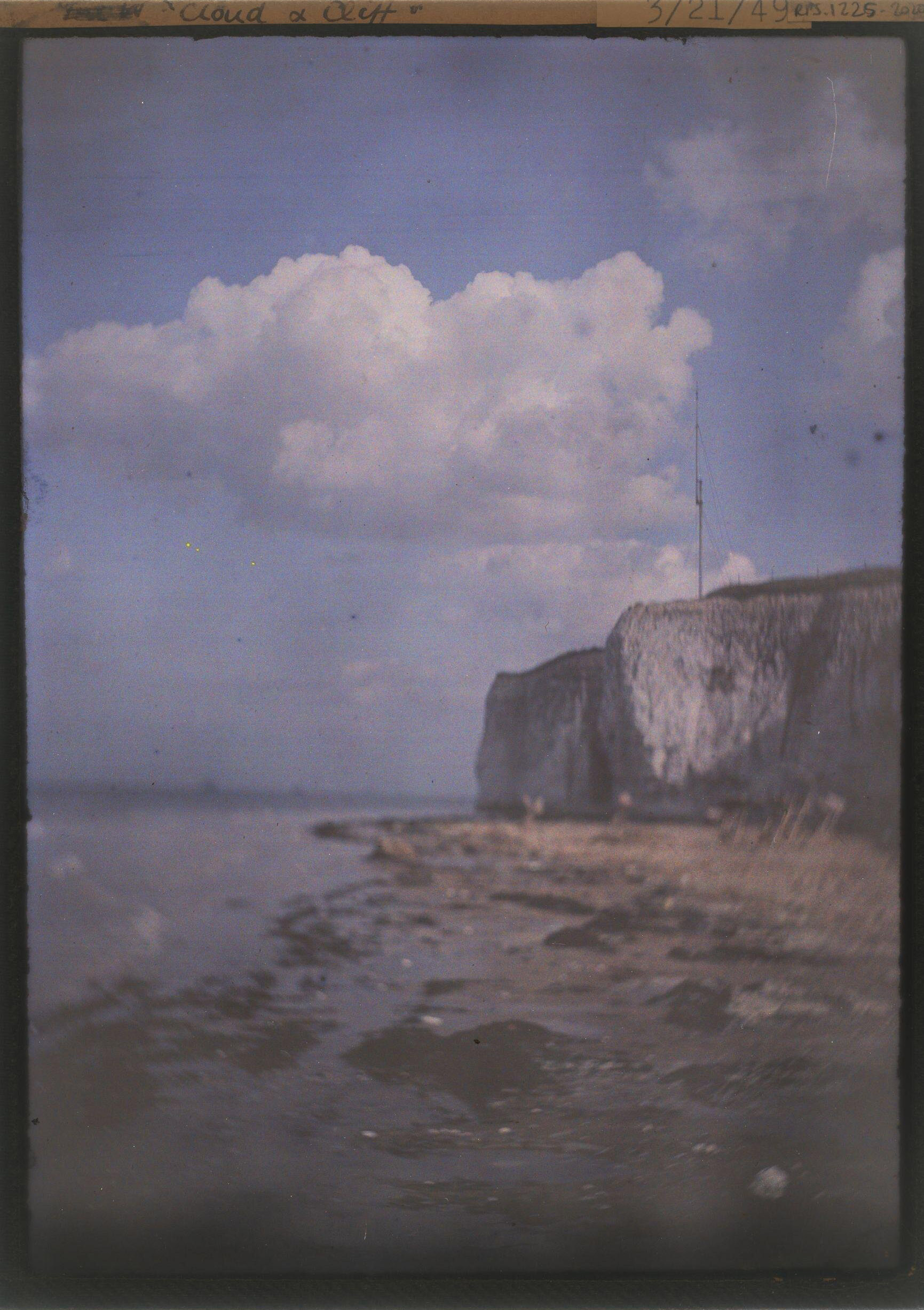 John Cimon Warburg :: 'Cloud and Cliff', ca. 1909, autochrome. | src V&A Museum