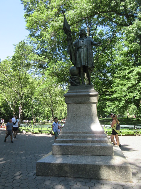 2021 Christopher Columbus Central Park Statue - No Police Car 7171