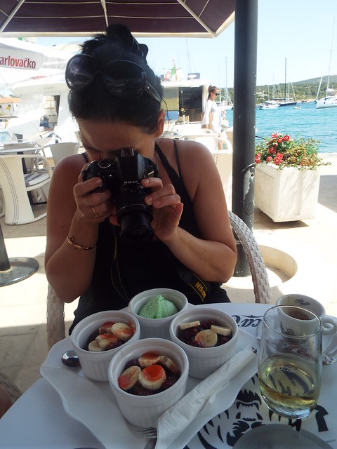 Nina in Primosten - Photographer at work ..... shoot before you eat:)