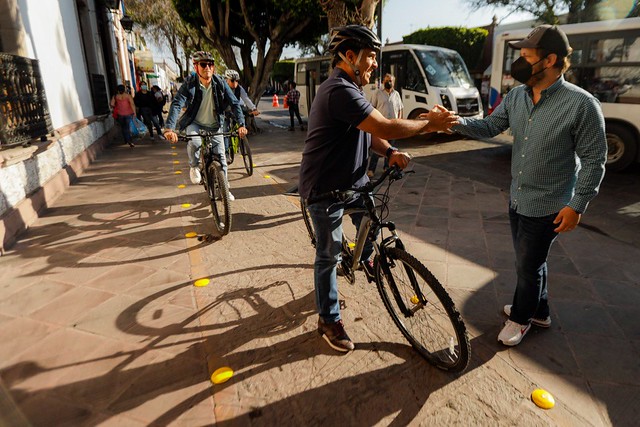 En el Día Mundial de la Bicicleta, Municipio de Querétaro anunció 7.5 kilómetros de nuevas ciclovías para este año