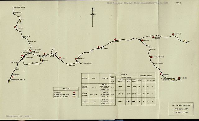British Transport Commission - Electrification of Railways - report, 1951 : Manchester & Sheffield area electrification