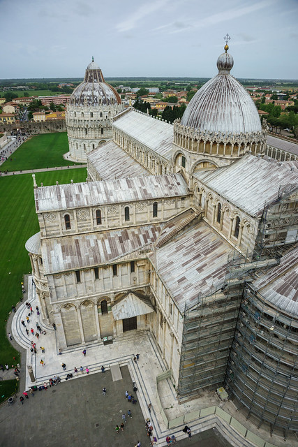 View of Pisa Cathedral and Baptistry of Saint John from the Top of the Leaning Tower of Pisa - Tuscany 25
