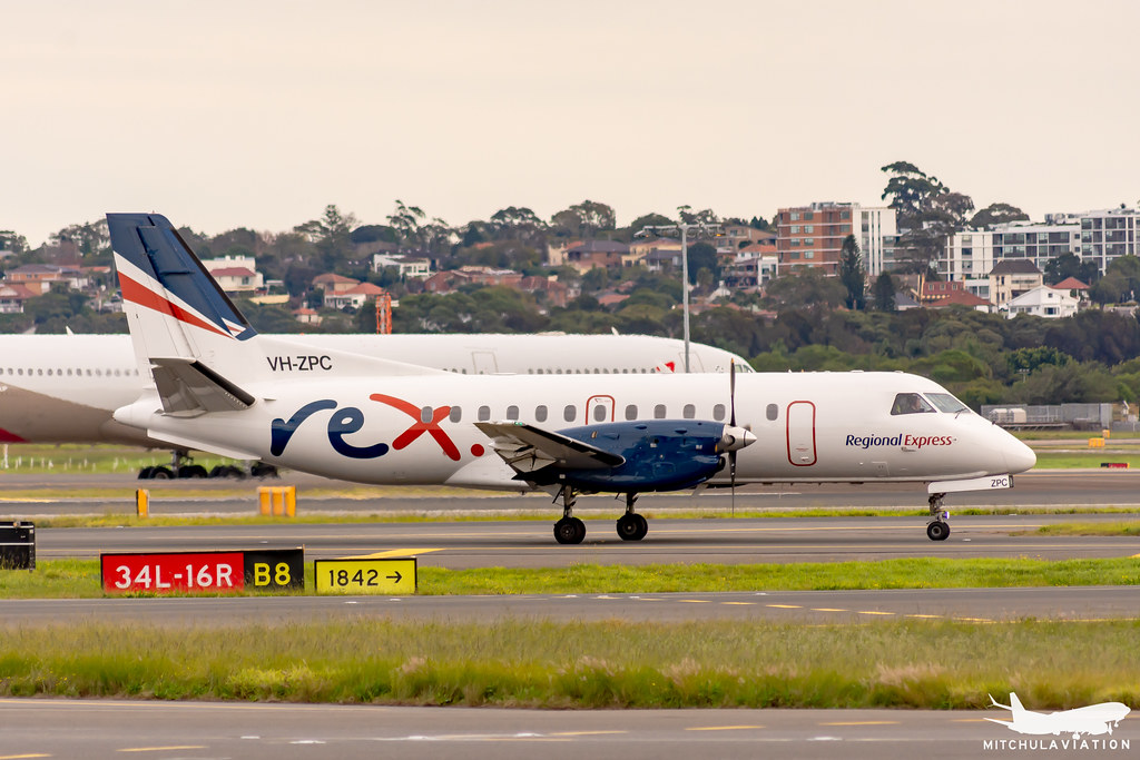 Regional Express Airlines | VH-ZPC | Saab SF340A/B | Sydney Kingsford Smith International Airport (SYD/YSSY)
