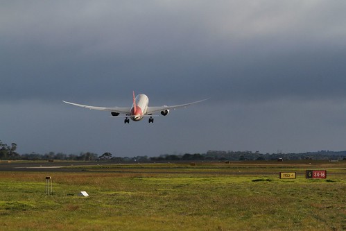 Air India Boeing 787-8 Dreamliner VT-ANJ after take off from runway 32