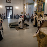6 июня 2022, Встреча святынь Волжского крестного хода. Вечернее богослужение в Ниловой пустыни (Селигер)