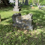 Broken, mossy  gravestone, Brookside Cemetery 02 Brookside Cemetery, Watertown, New York