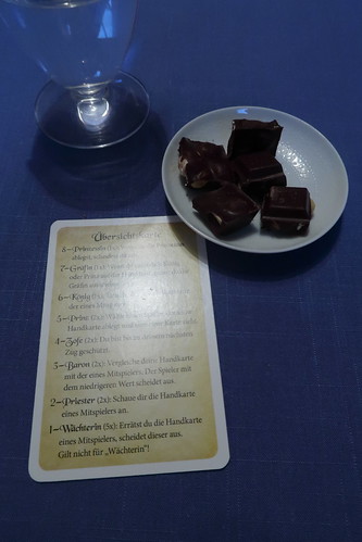 "Dunkle Voll-Nuss"-Schokolade zum Kartenspiel „Love Letter“