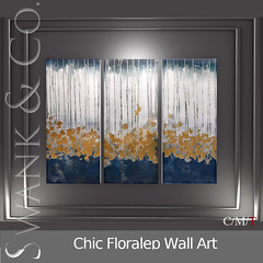 Swank & Co. Chic Floralep Wall Art