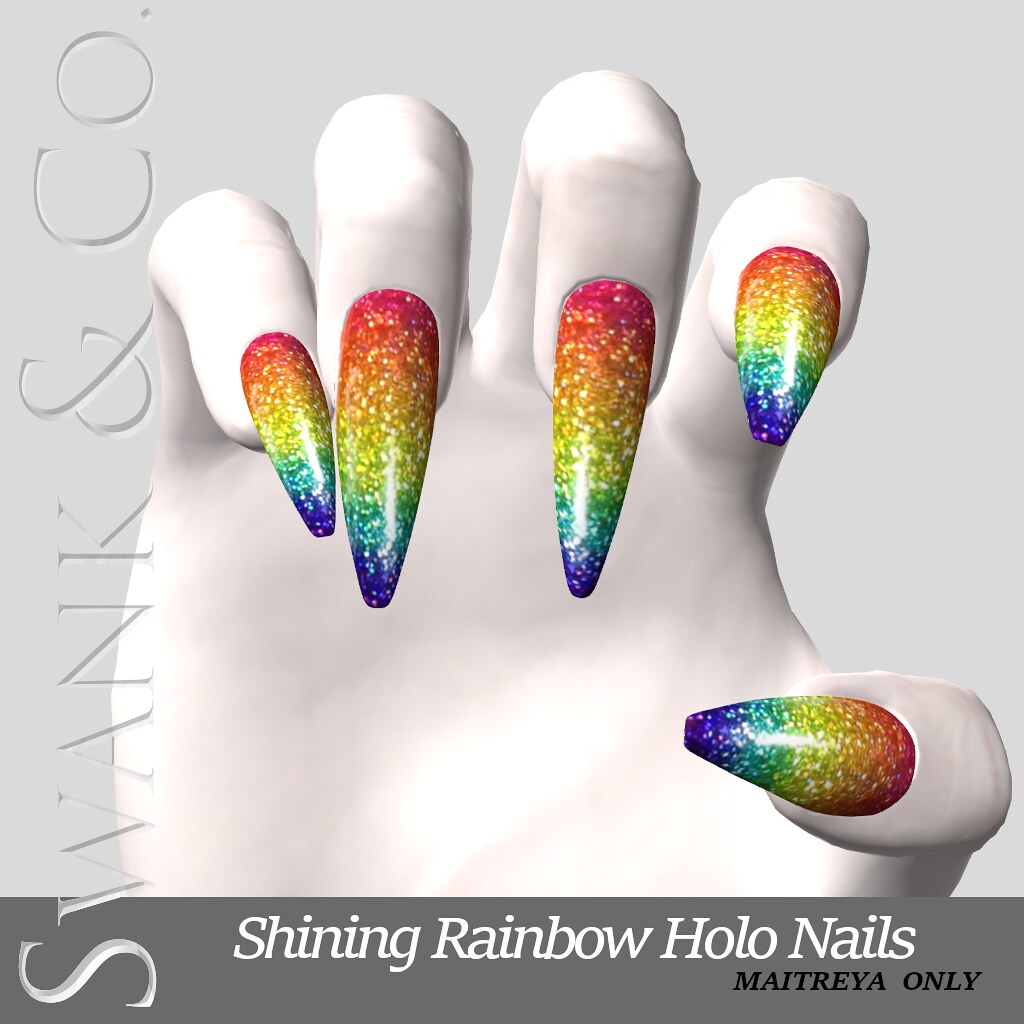 Swank & Co. Shinning Rainbow Holo Nails V
