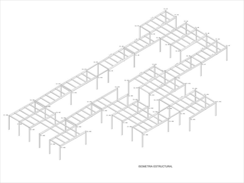 Isometria estructural - Proyecto La Playita - Joshua Ascencio
