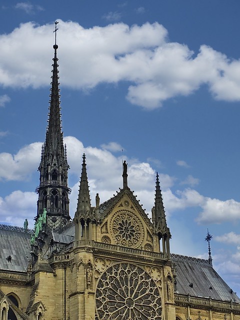 Paris   France  ~  Notre-Dame Cathedral  ~ Cathédrale Notre-Dame de Paris ~ Pinacle - Spiral Spire