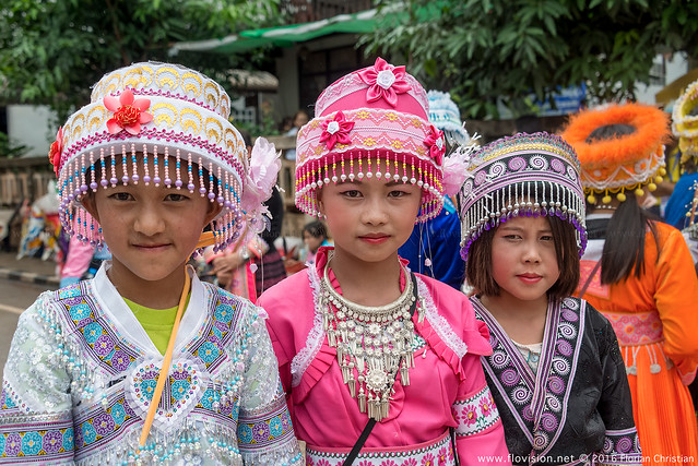 Hmong girls, Ghost festival, Thailand