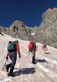 Heading up the couloir