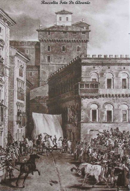 1816 2022 Piazza Venezia a, Ripresa dei Barberi di Antoine Jean Baptiste Thomas