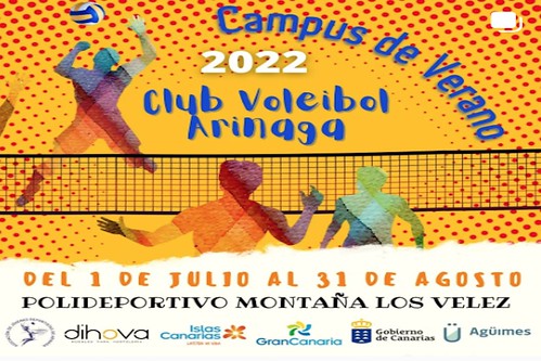 Cartel promocional del Campus de Verano 2022 del C.V. Arinaga