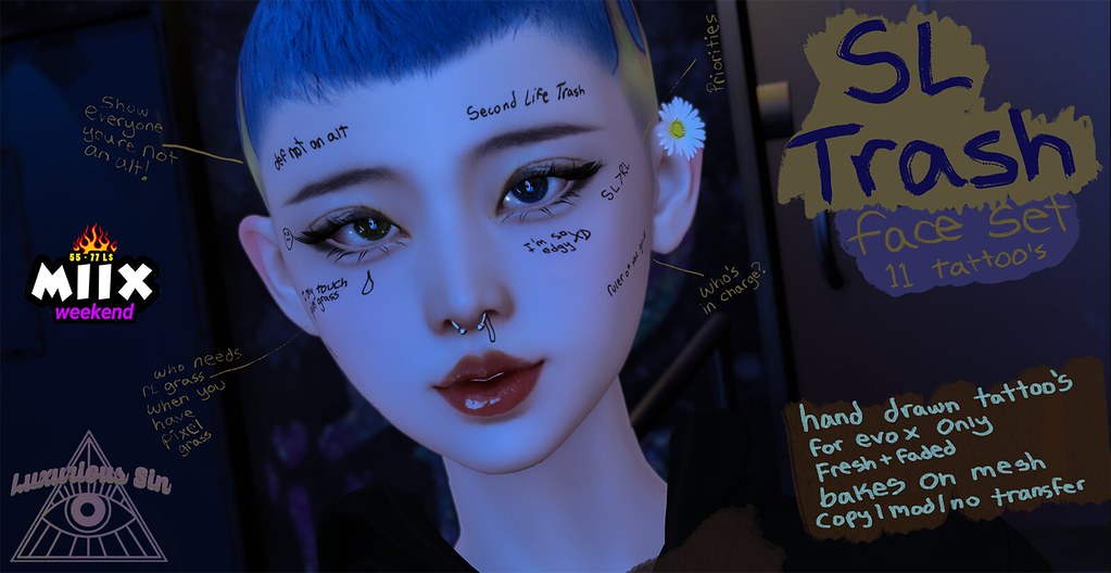 SL Trash Face Set – New Release for Miix Weekend!