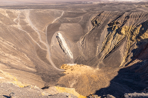 Looking down into Ubehebe Crater, Death Valley National Park, California