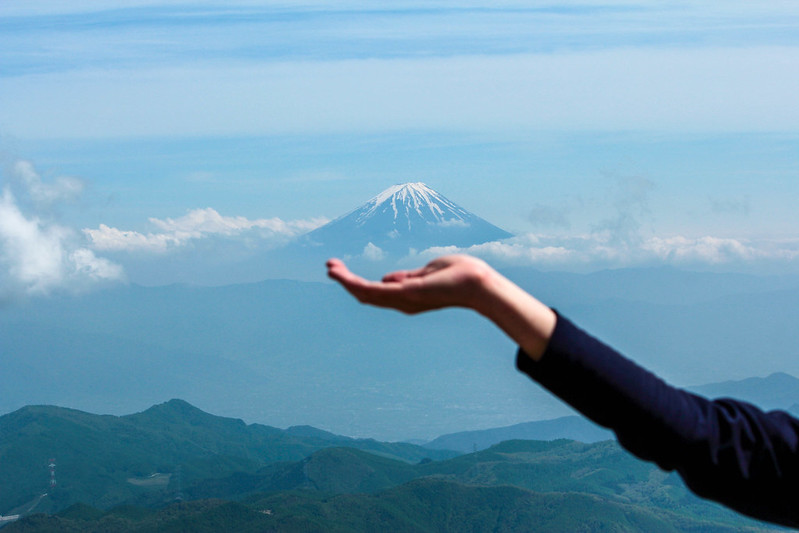 手乗り富士山