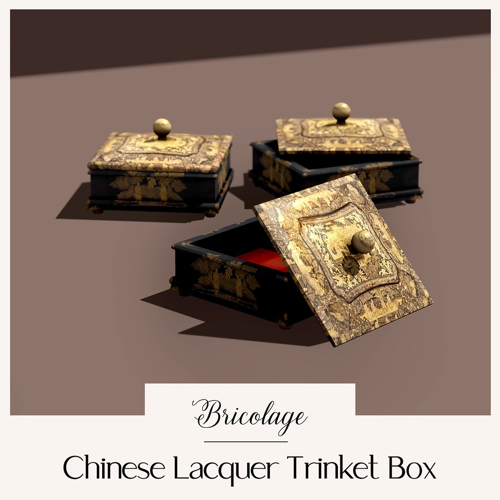 Bricolage Chinese Lacquer Trinket Box - Silk Road Hunt