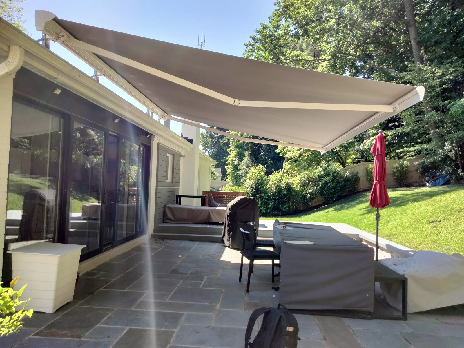 Modern Architectural Awning-6 inch front bar-Retractable Awnings Baltimore- DC- Hoffman Awning