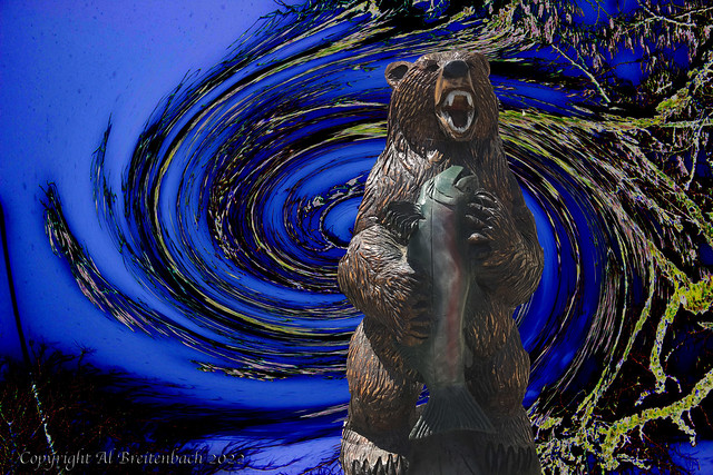 Bear Emerging from Wormhole