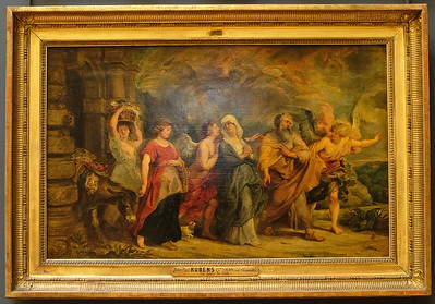 252 Peter Paul Rubens - Lot en zijn familie verlaten Sodom, begeleid door engelen 1625