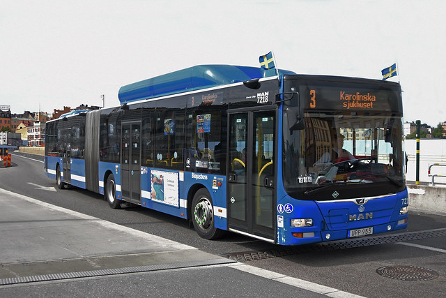 MAN A23 Lion's City G NG313 CNG 7218, auf der Linie 3 fährt am 06.06.2022 durch die Skeppsborn.