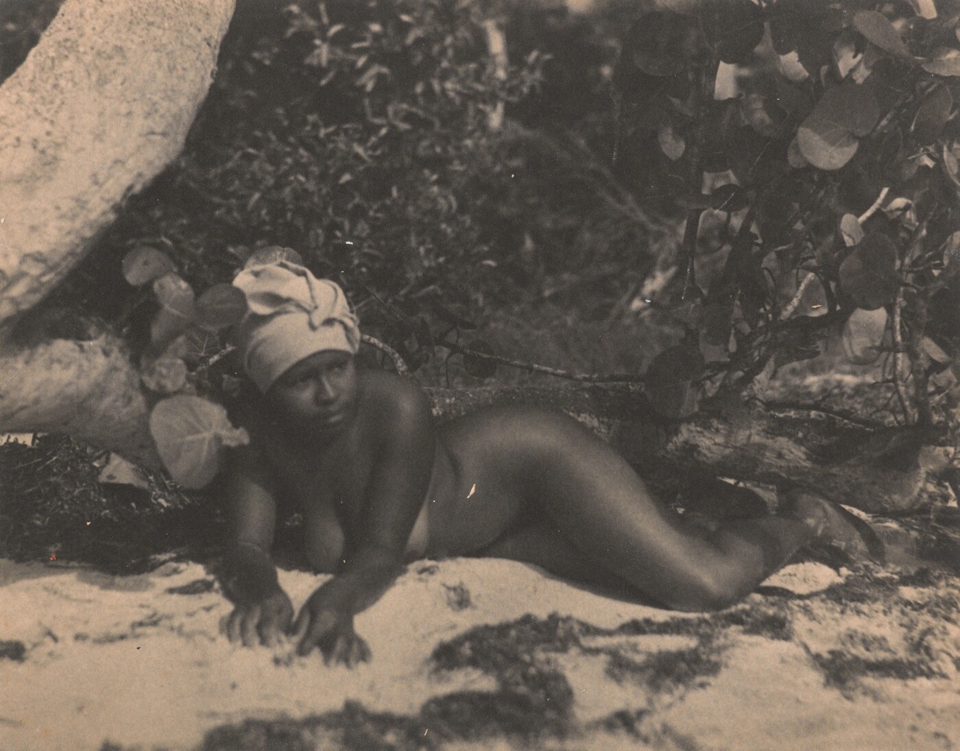 Nell Dorr (1893-1988); [Nude in turban reclining on side]; 1929-1934; Gelatin silver print; Amon Carter Museum of American Art; Fort Worth, Texas; Bequest of Nell Dorr; P1990.45.299  