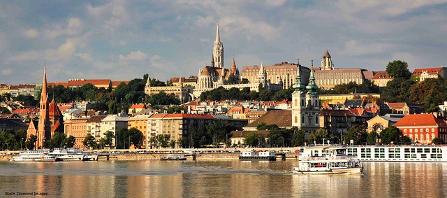 Danube River and Budapest Skyline, Budapest, Hungary