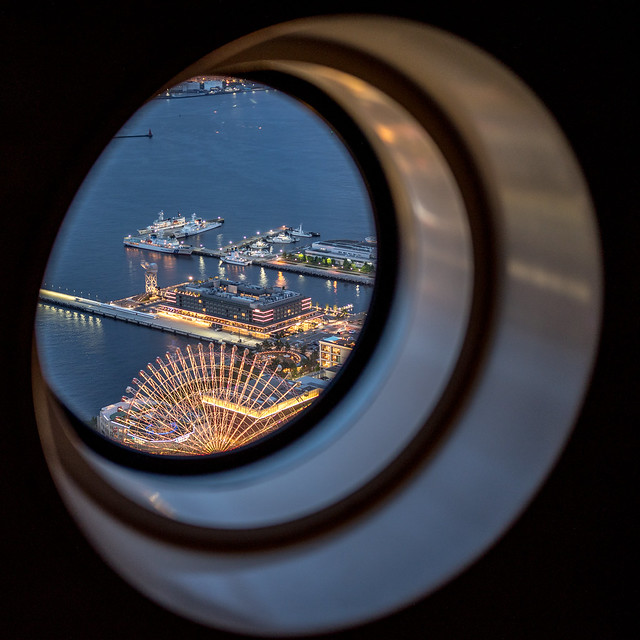 Yokohama from a round window